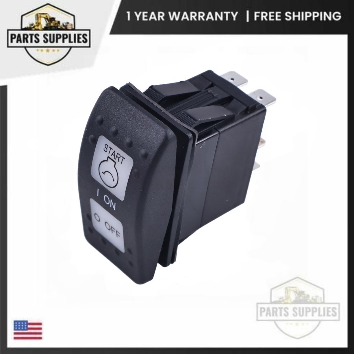 02250201-866 Rocker Switch ON/OFF/START fits Sullair 185‑600 Air Compressor