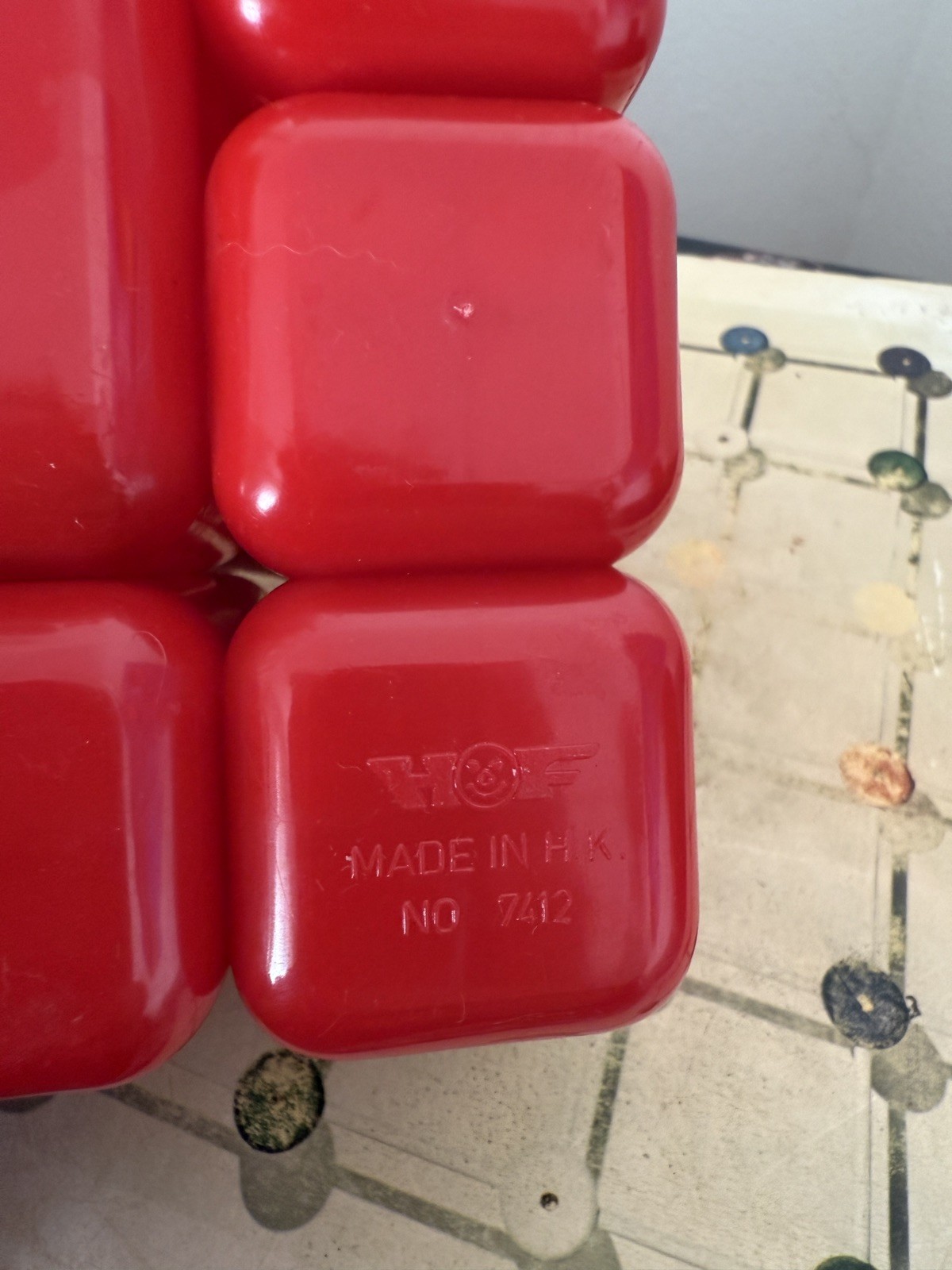 1970s Atomic HOF Red Drawer Desk Organizer, Made in Hong Kong, Set of 2, AS IS
