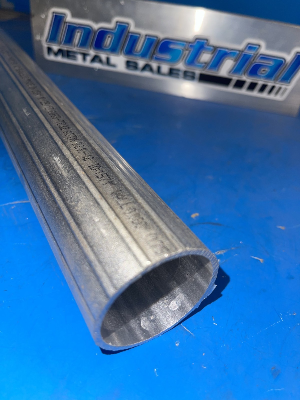 Aluminum Round Ridged Tubing 1-3/4″ x 36″- Long x .080″ Wall– 1.750″ OD Tube
