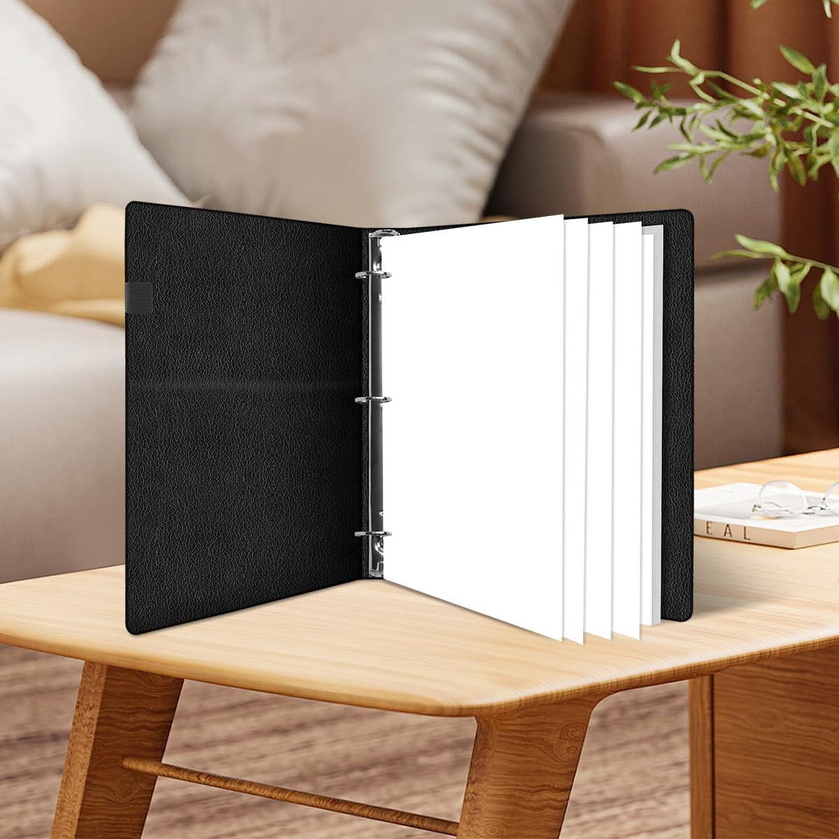 A4 Blank Filler Paper, 3-Hole Blank Paper, 100Sheets / 200Pages Loose-Leaf Paper