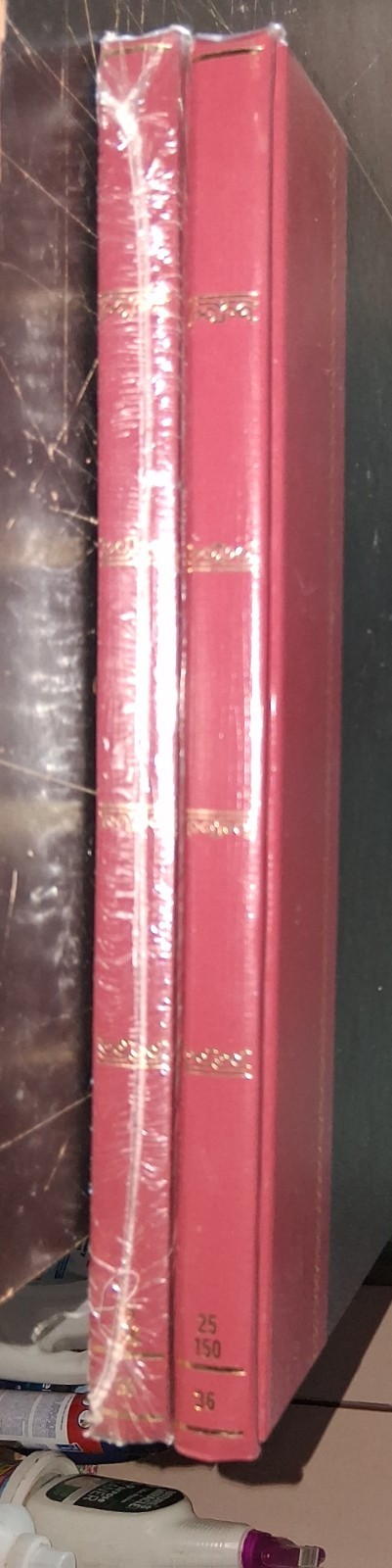 Pair (2) Boorum & Pease Columnar Book 36 Column Black Cover, 150 Pages (2515036)