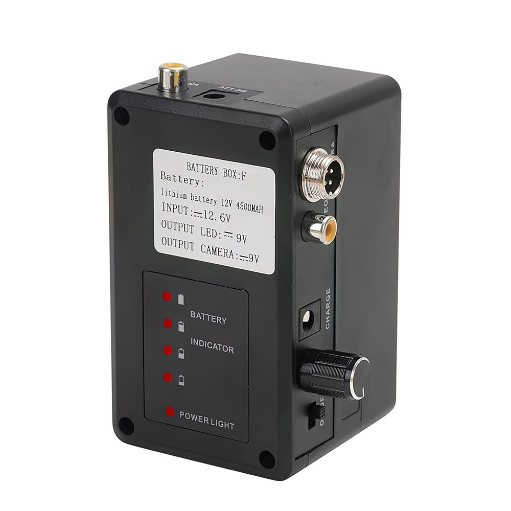 12V 4500mAh Pipe Sewer Inspection Camera Control Battery Box w/Counter&DVR