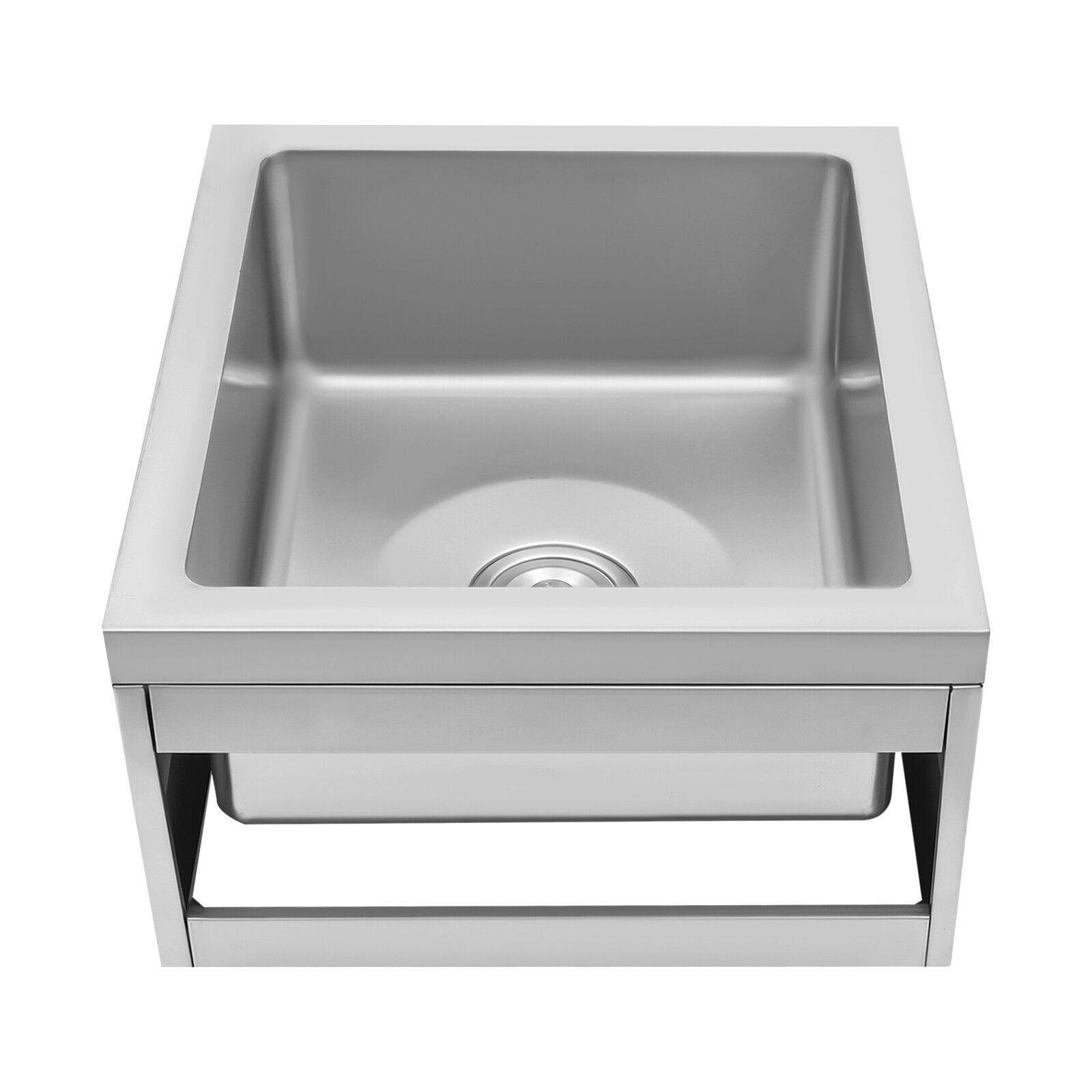 22″L x 19″W x 12″H Stainless Steel Mop Sink Utility Floor Mount Mop Basin Silver