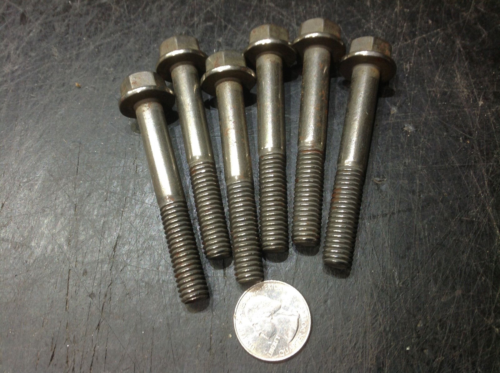 6 military grade hex bolts axle tech meritor 3/8-16 3/8 16 x 2 3/4 washer head
