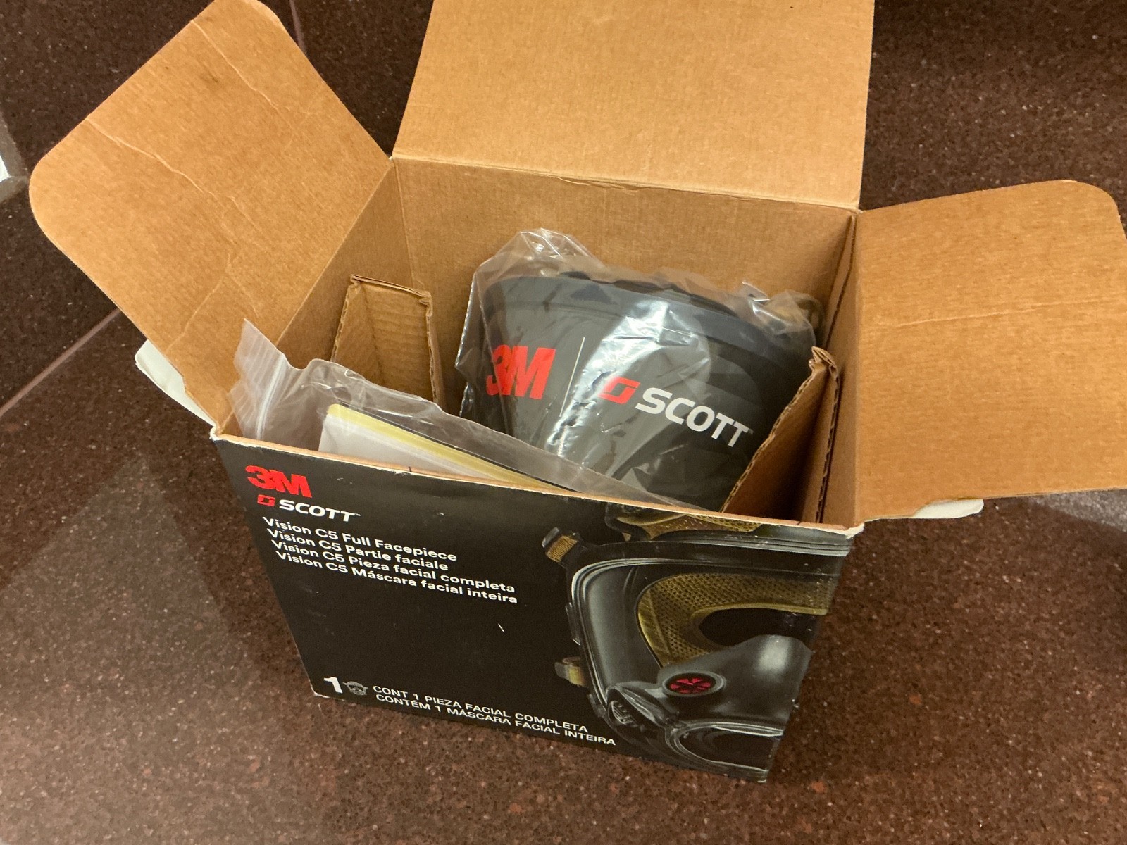 3M Scott VISION C5 Mask KEVLARHead-Net SCBA Firefighter Full Facepiece Sz SMALL