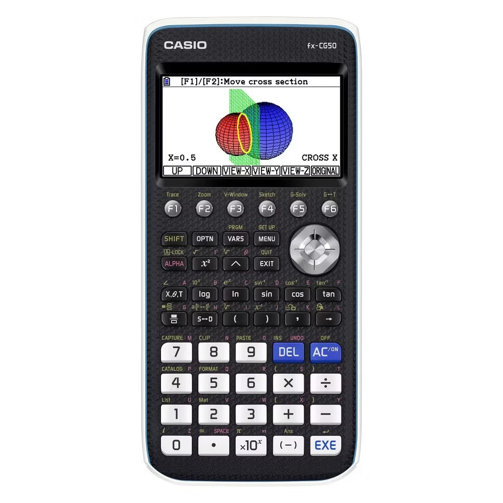 Casio High-Resolution Python 3D Color Graphing Calculator – Black (FX-CG50)