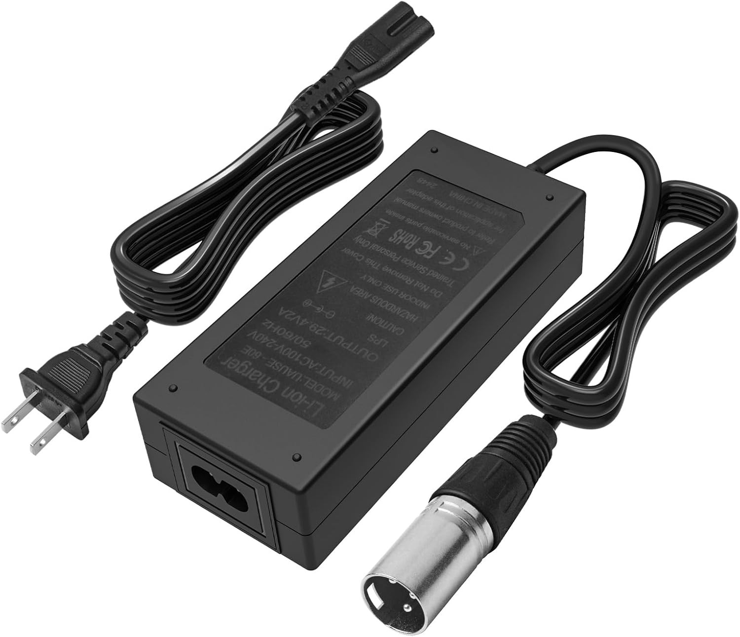 29.4V2A 3 pin XLR Charger Replacement for Lithium Battery Charging and Vacuum Cl