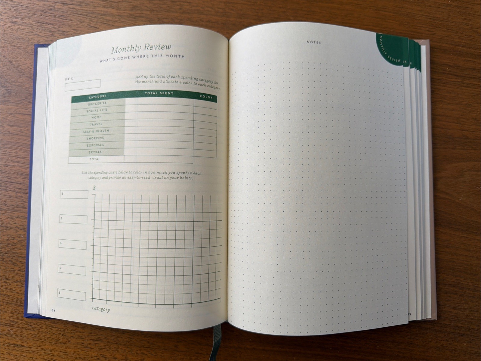 New/unused Hardcover Papier Finance Planner Blue 192 Pages 12 Months Any Year