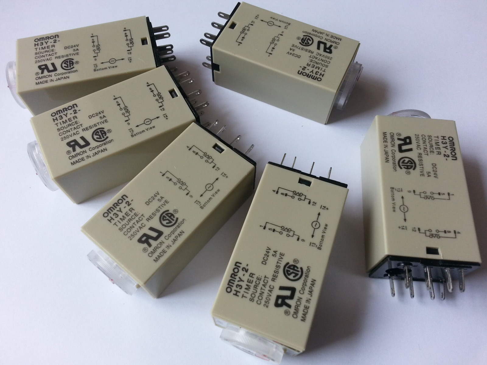 10pcs AC 220V ~ 240V Delay Timer Time Relay 0.2 ~5 MINUTE H3Y-2 DPDT 8Pins