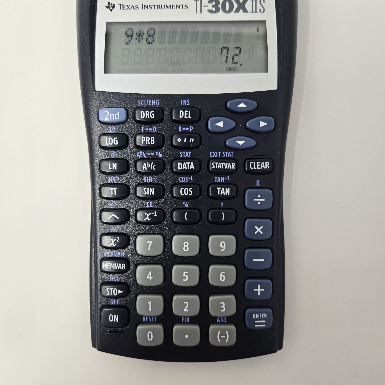 Texas Instruments TI-30XIIS Scientific Calculator, Black w/ Blue Accents Works ✅