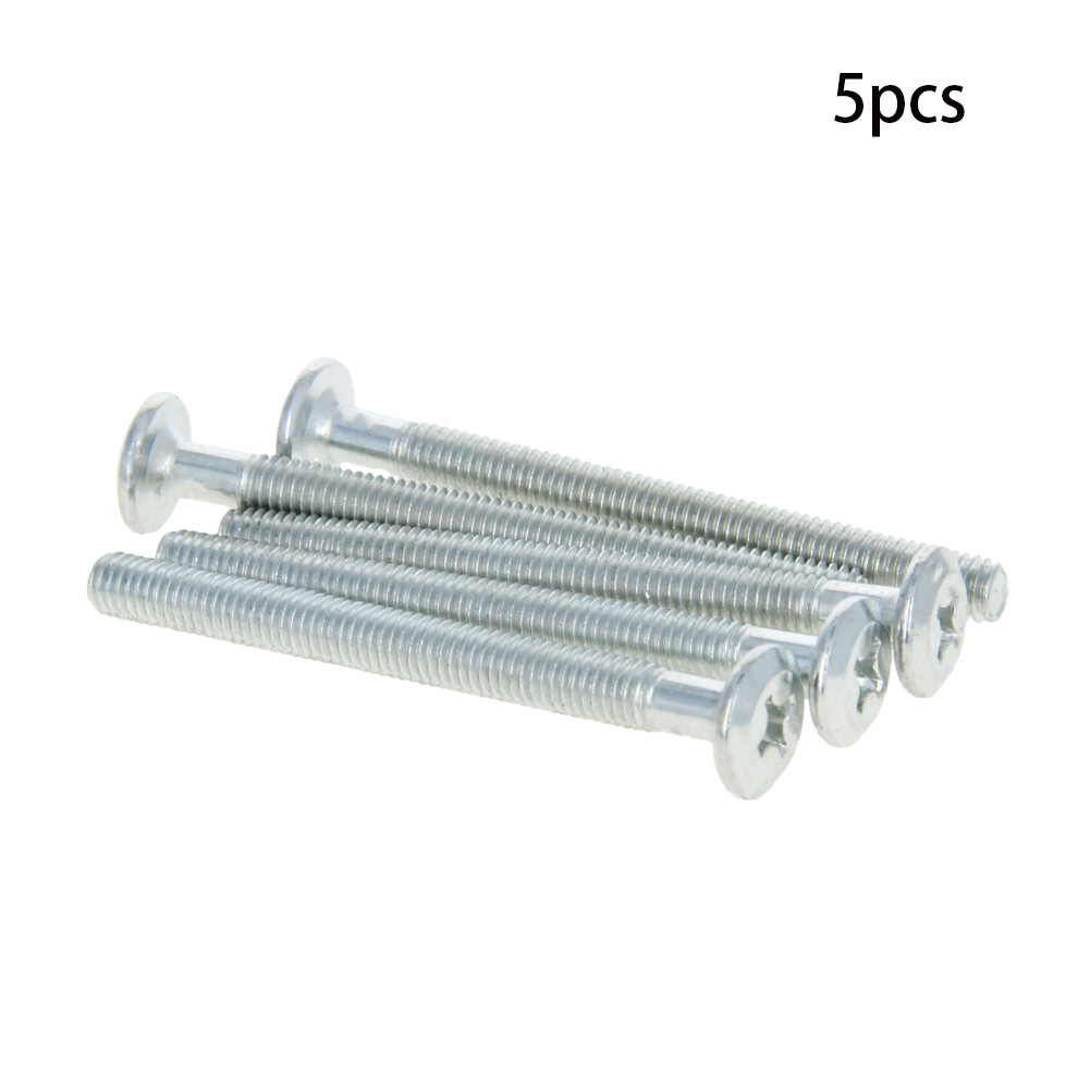 5Pcs M6 Flat Head Cross Recessed Screws Half Thread Length 65/75mm Blue White