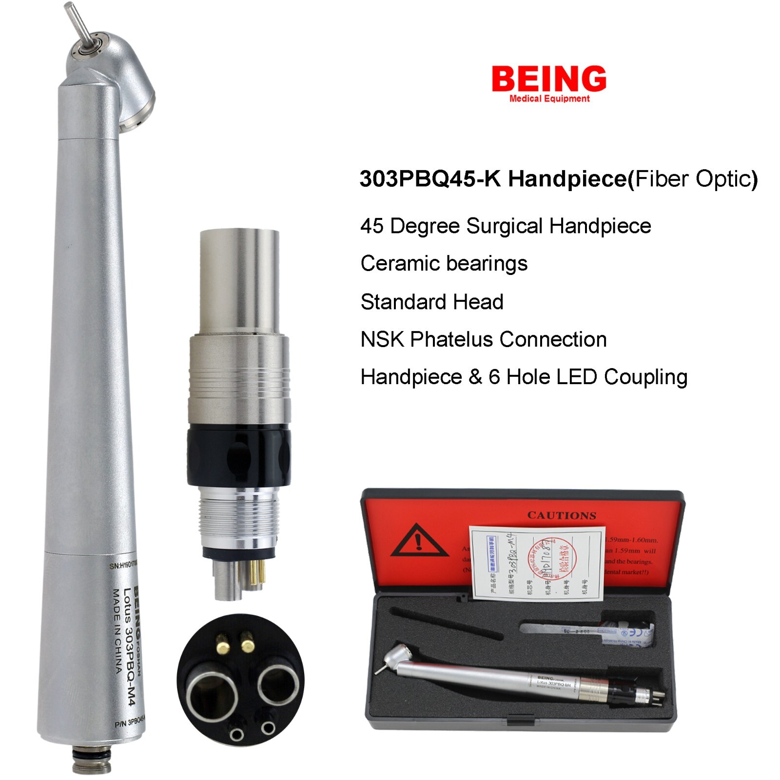 COXO Dental Handpiece CX207 BEING Surgical Handpiece 45 Degree NSK KaVo Coupler