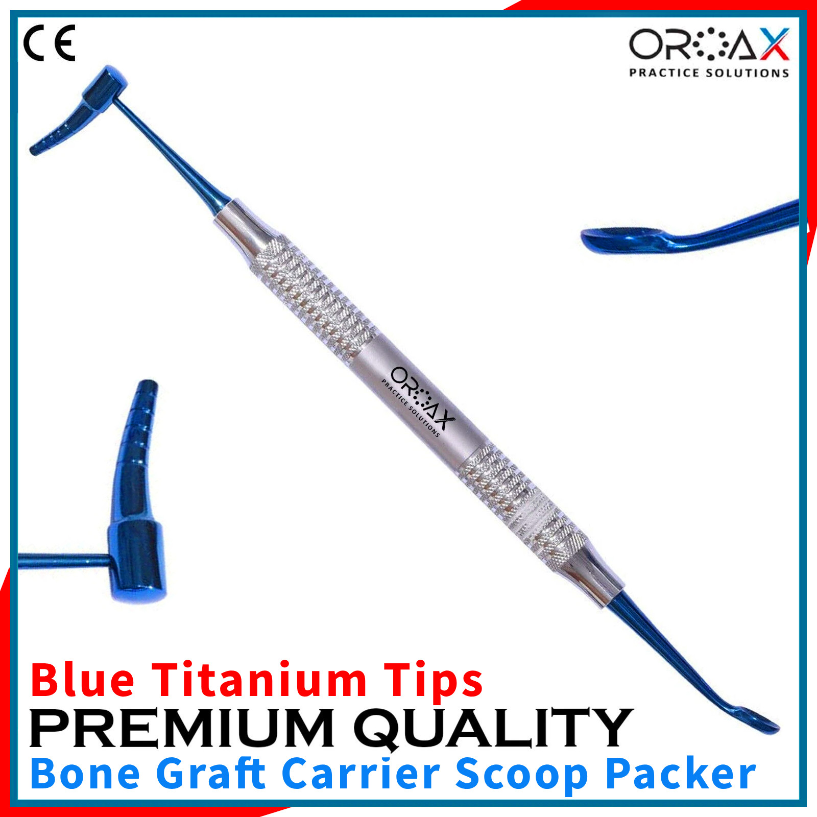 Bone Graft Carrier & Amalgam Plugger Blue Tips – Dental Implant Periotome
