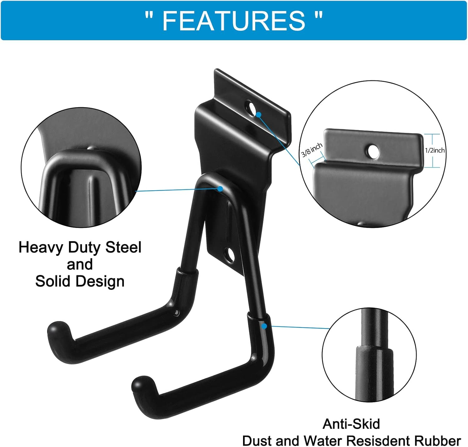 12Pack Slatwall Hooks Heavy Duty Slatwall Accessories Garage Slatwall Hooks and