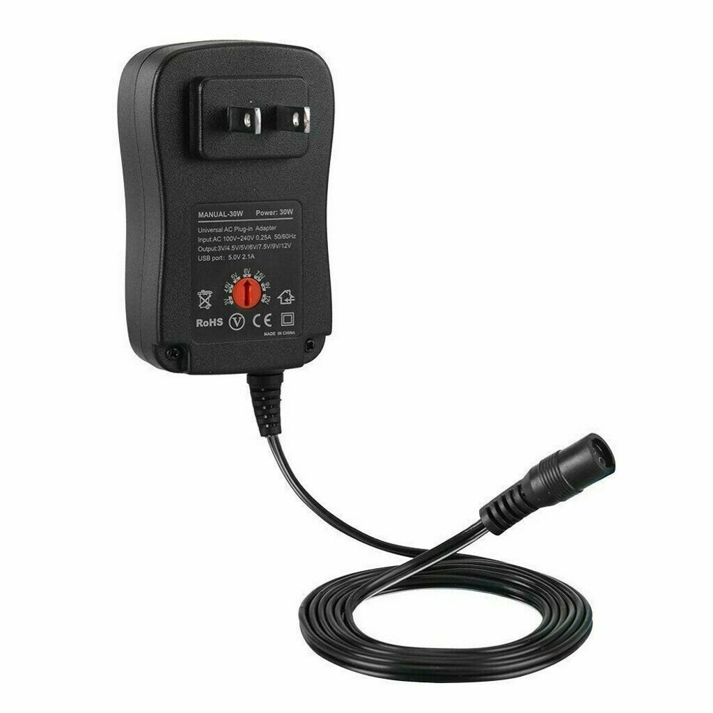 12W Universal Adjustable AC/DC Power Adapter 6V 9V 12V Power Supply Plug Charger