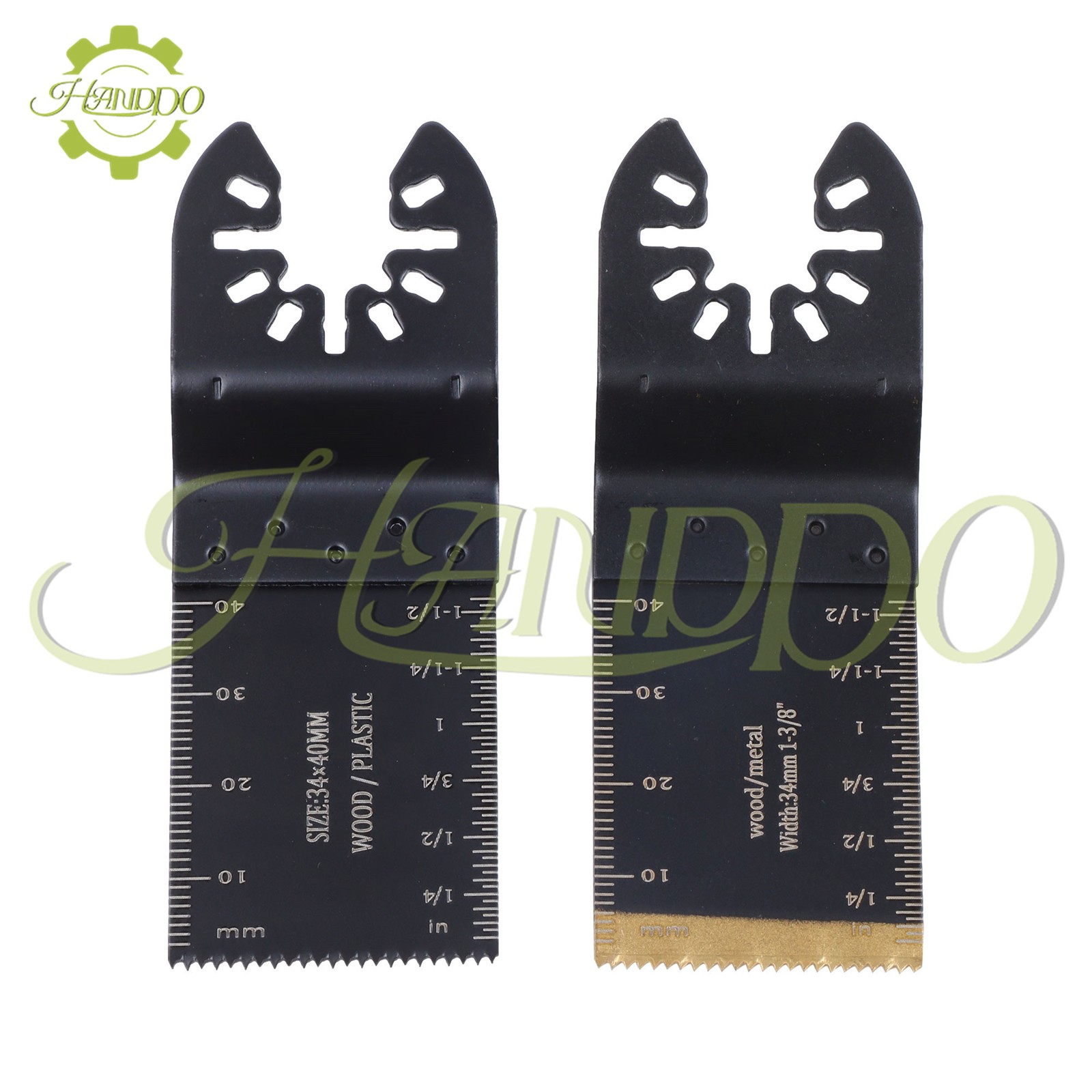 50PCS Titanium Oscillating Saw Blades Wood Plastics Metal Multitool Blades