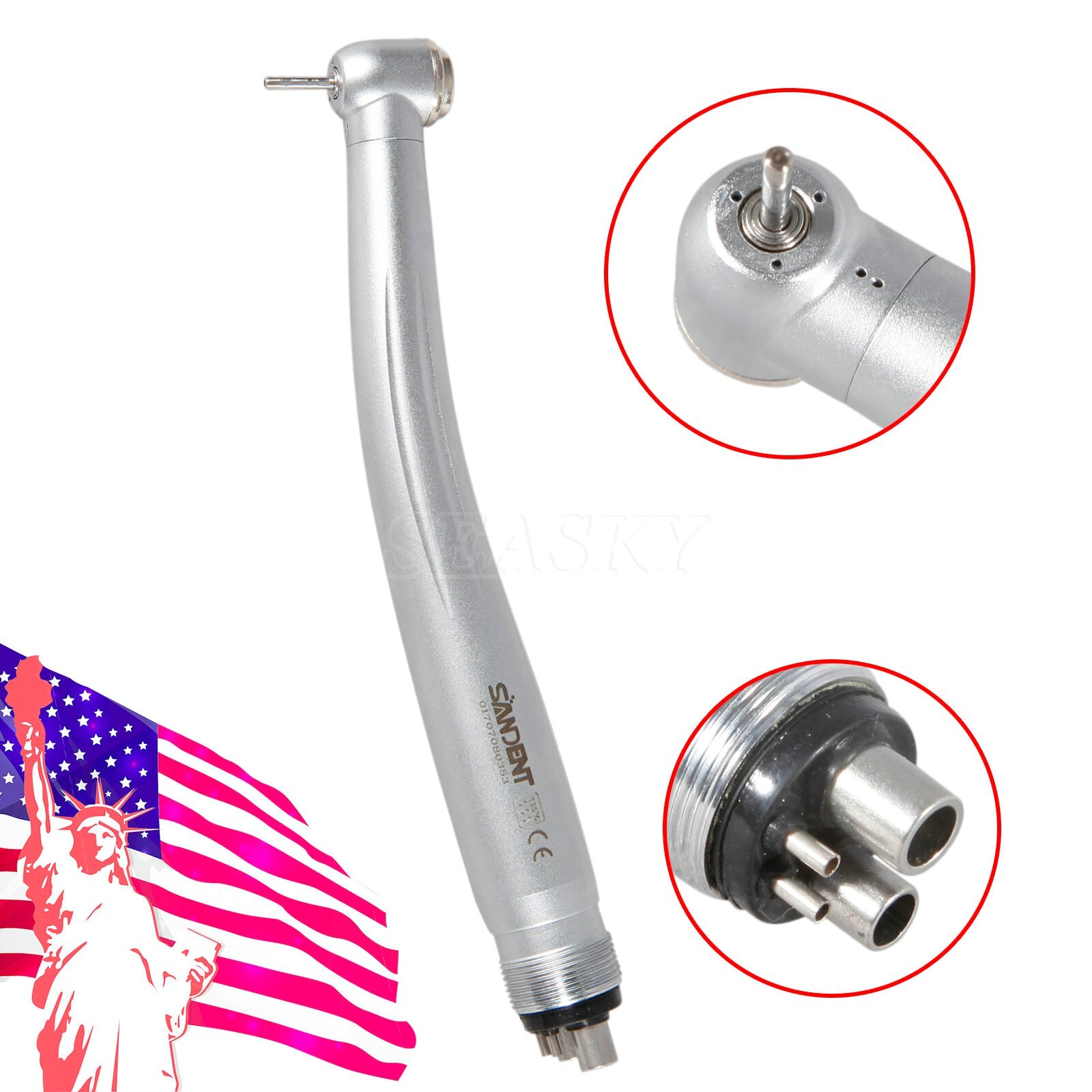 4x Nsk Style Dental high Handpiece Standard head Push Button 4 hole STNABM USA