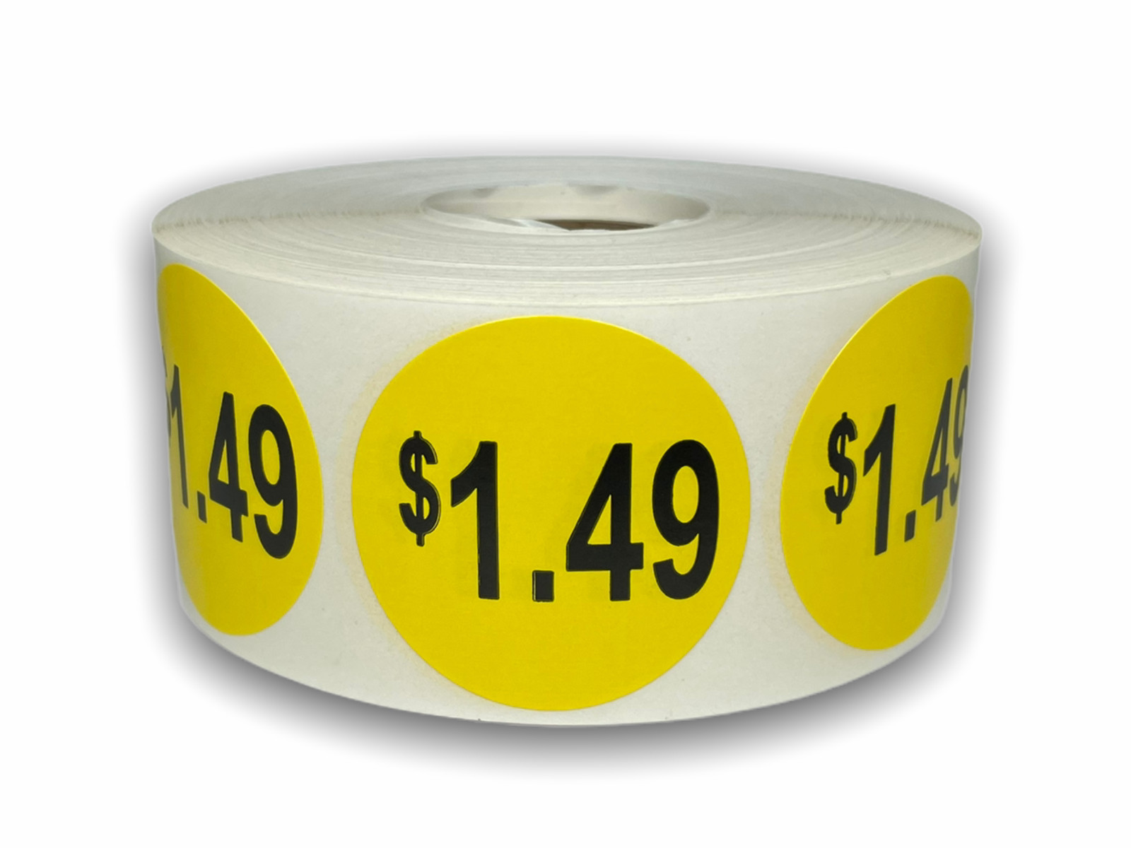 Yellow $1.49 Labels 1.5″ Round Adhesive (1000) Sale Price Supermarket Stickers