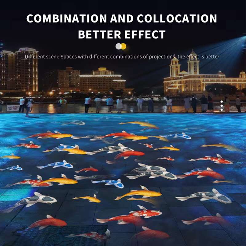 60W-600W Fish Dynamic Effect Pattern Projection Logo Gobo Projector Holiday Gift