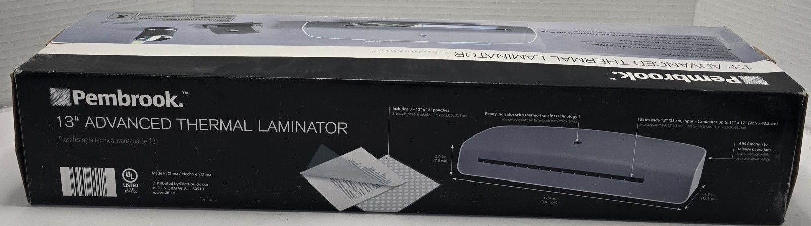 Pembrook 9″ Advanced Thermal Laminator Starter Kit Included, New In Sealed Box