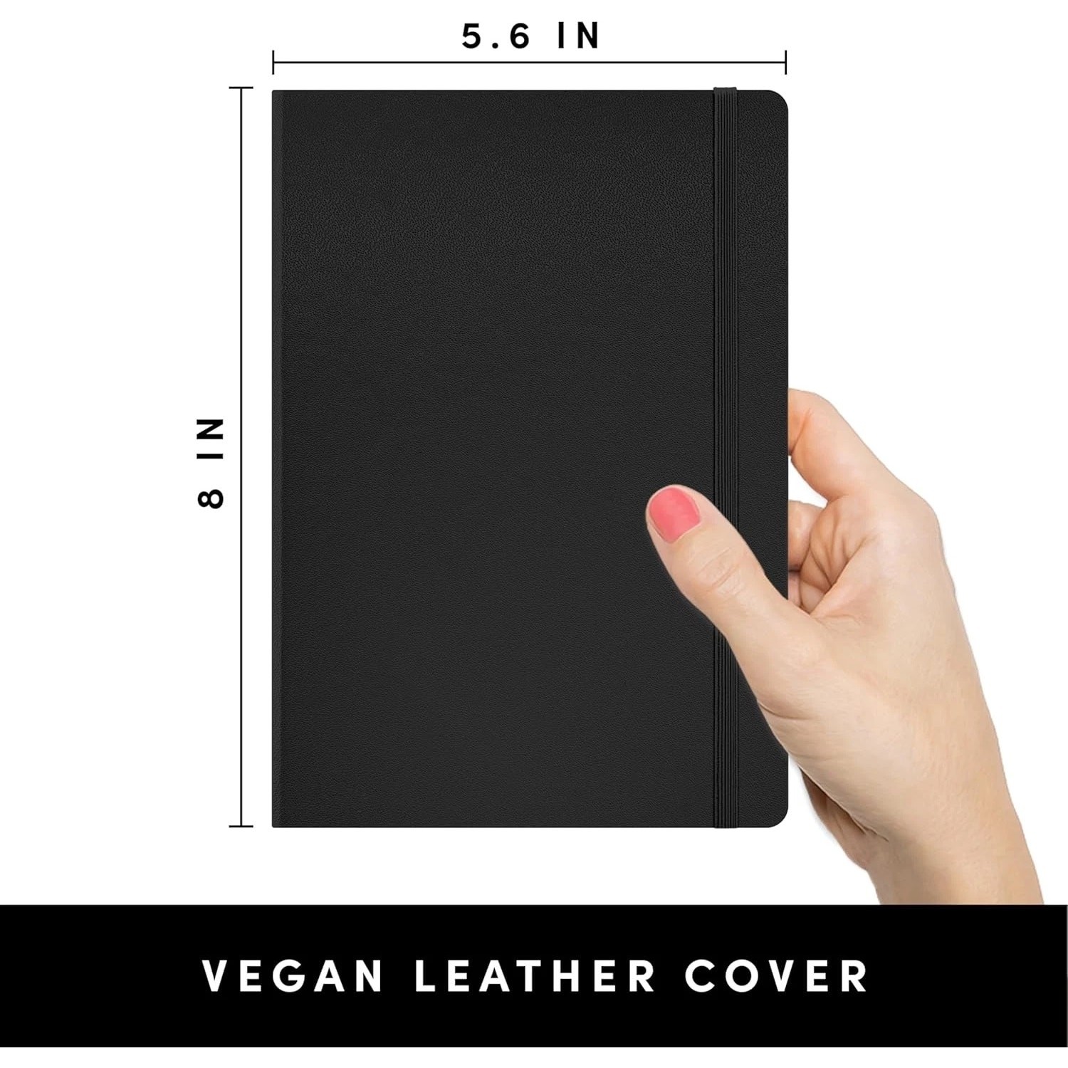 NEW PAPERAGE Lined Journal Notebook Black 160 Pages Medium Sealed 5.7” x 8”