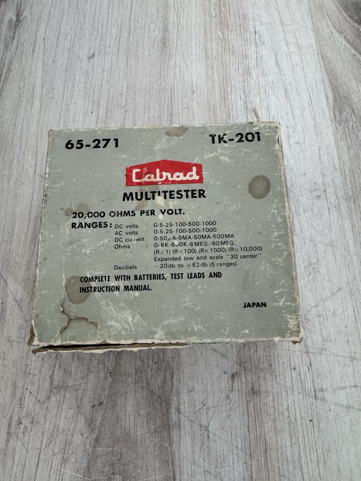 Cabrad Multitester (Model TK-201) 65-271