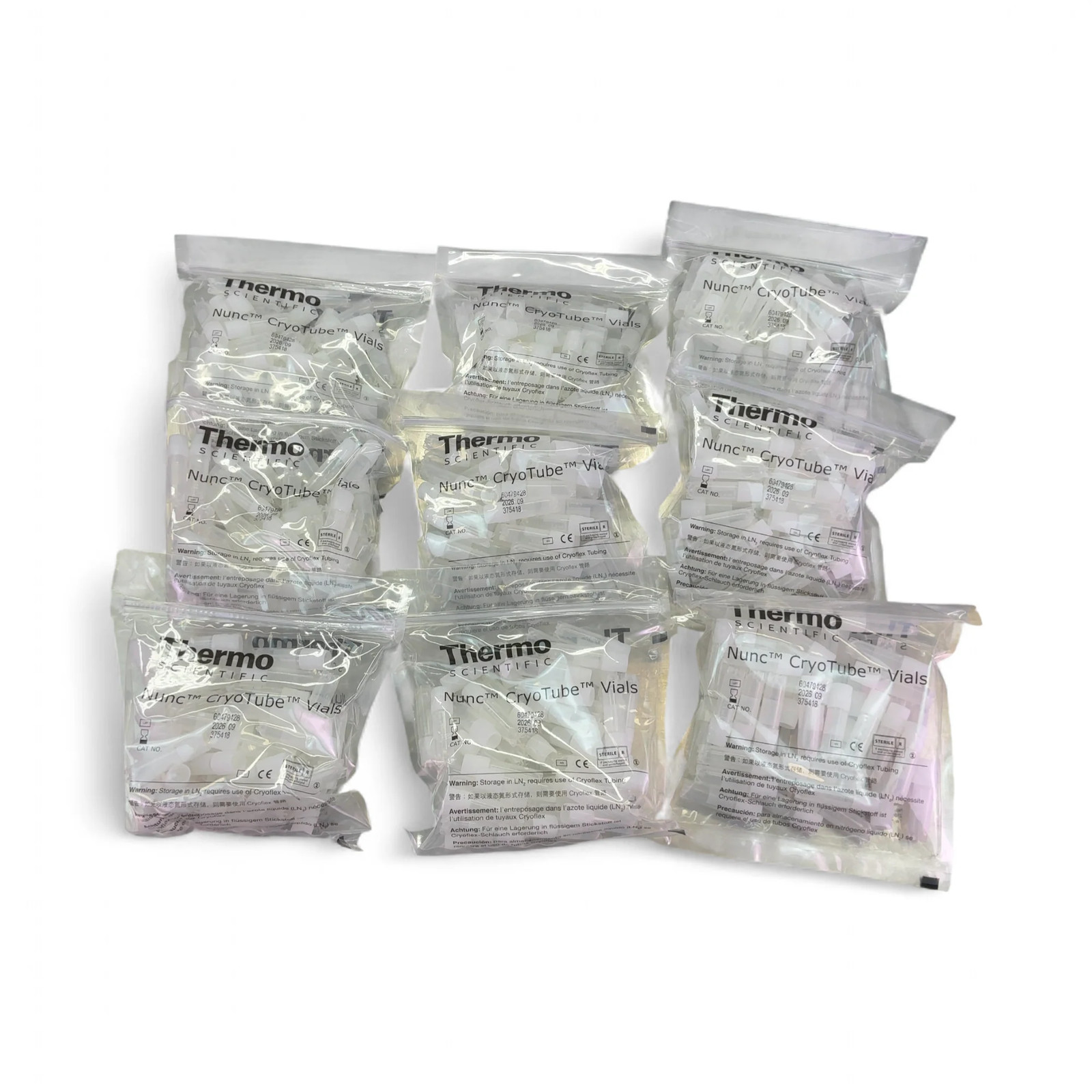 Thermo Scientific Nunc Cryotube 1.8mL StarFoot Round Vials 375418, 450/CS