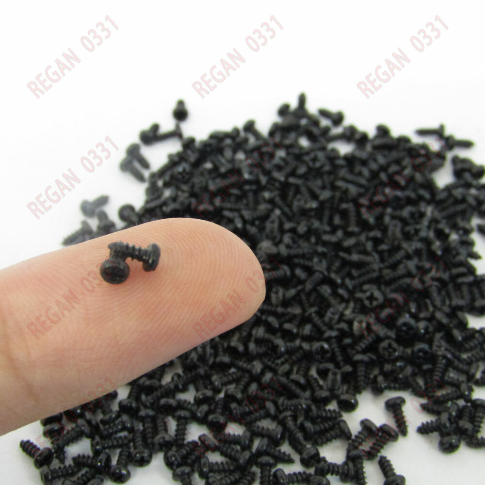 Black Self Tapping Screw Phillips Pan Head Small Micro M1,M1.2,M1.4,M1.5,M1.7
