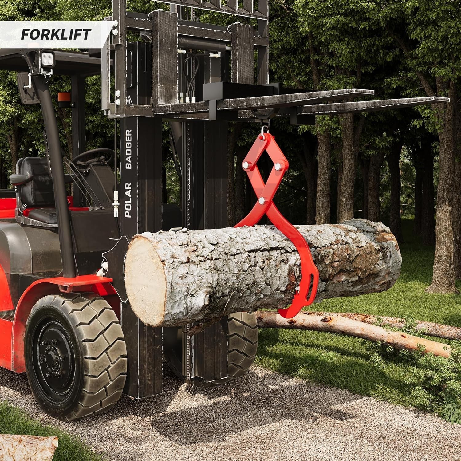 18″ 2-Claws Hook Log Lifting Tongs Heavy Duty Metal Grapple Timber Claw 800lbs