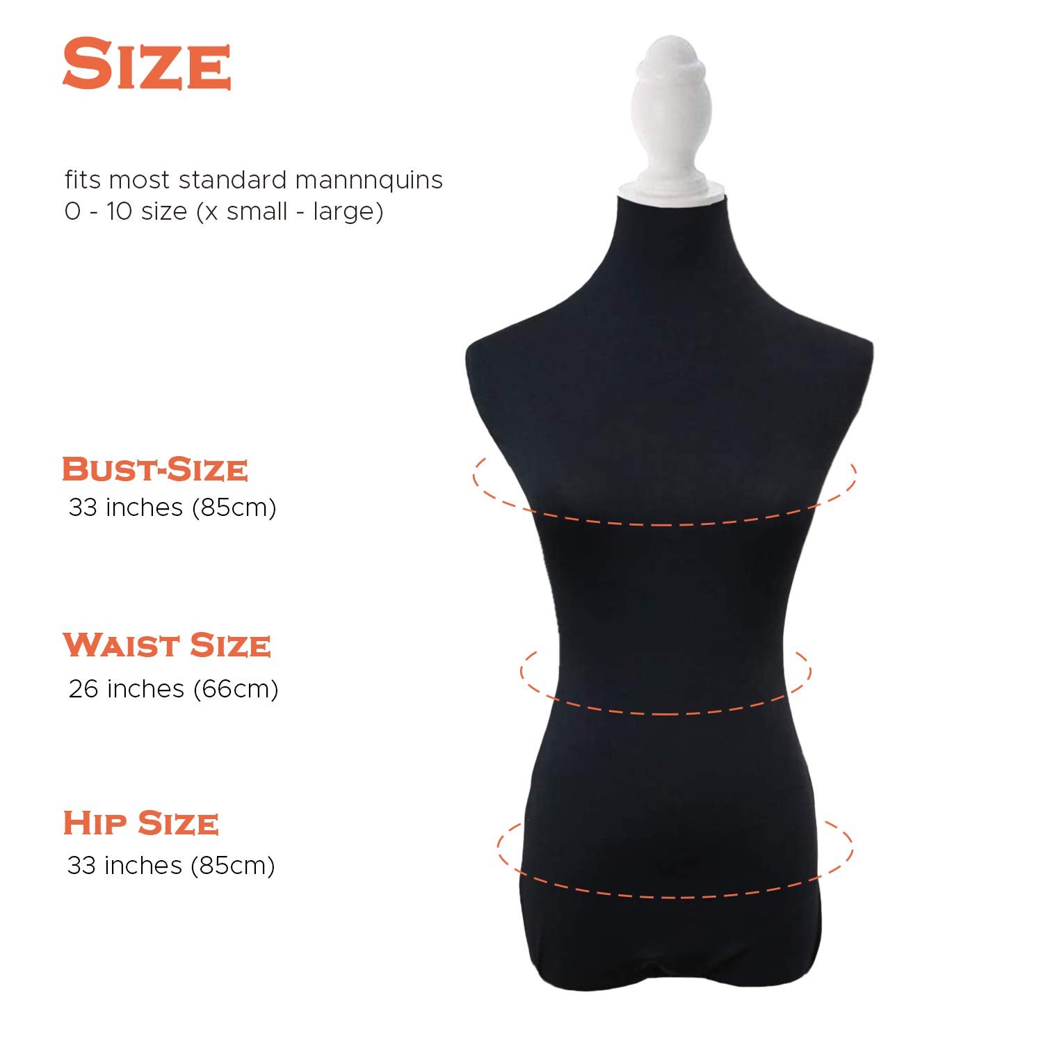 NAVADEAL Black Superb Mannequin Fabric Cover, Soft Stretchy, for Fashion