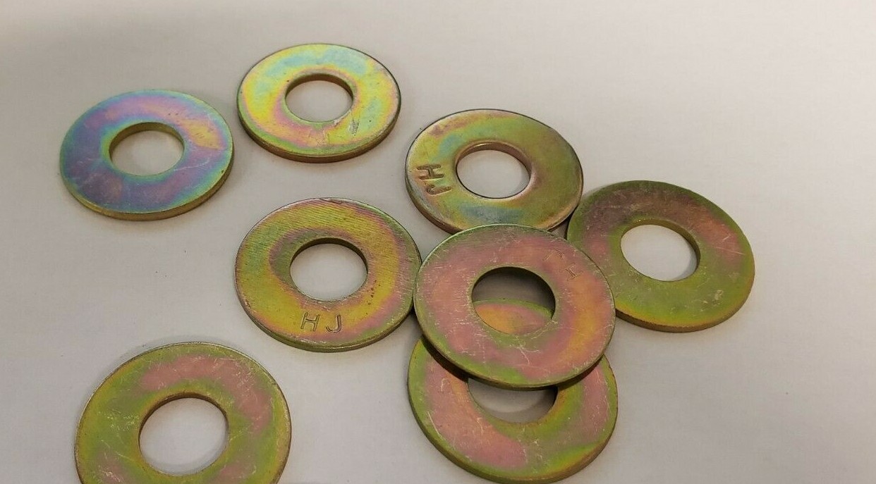 5/8″ USS Flat Washers Thru-Hardened Yellow Zinc