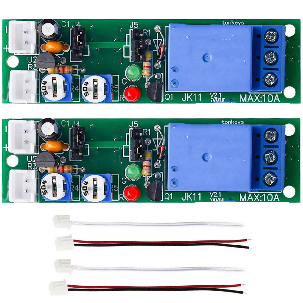 2x 12V Infinite Cycle Delay Time Timer Relay Turn ON OFF Switch Loop Modules USA