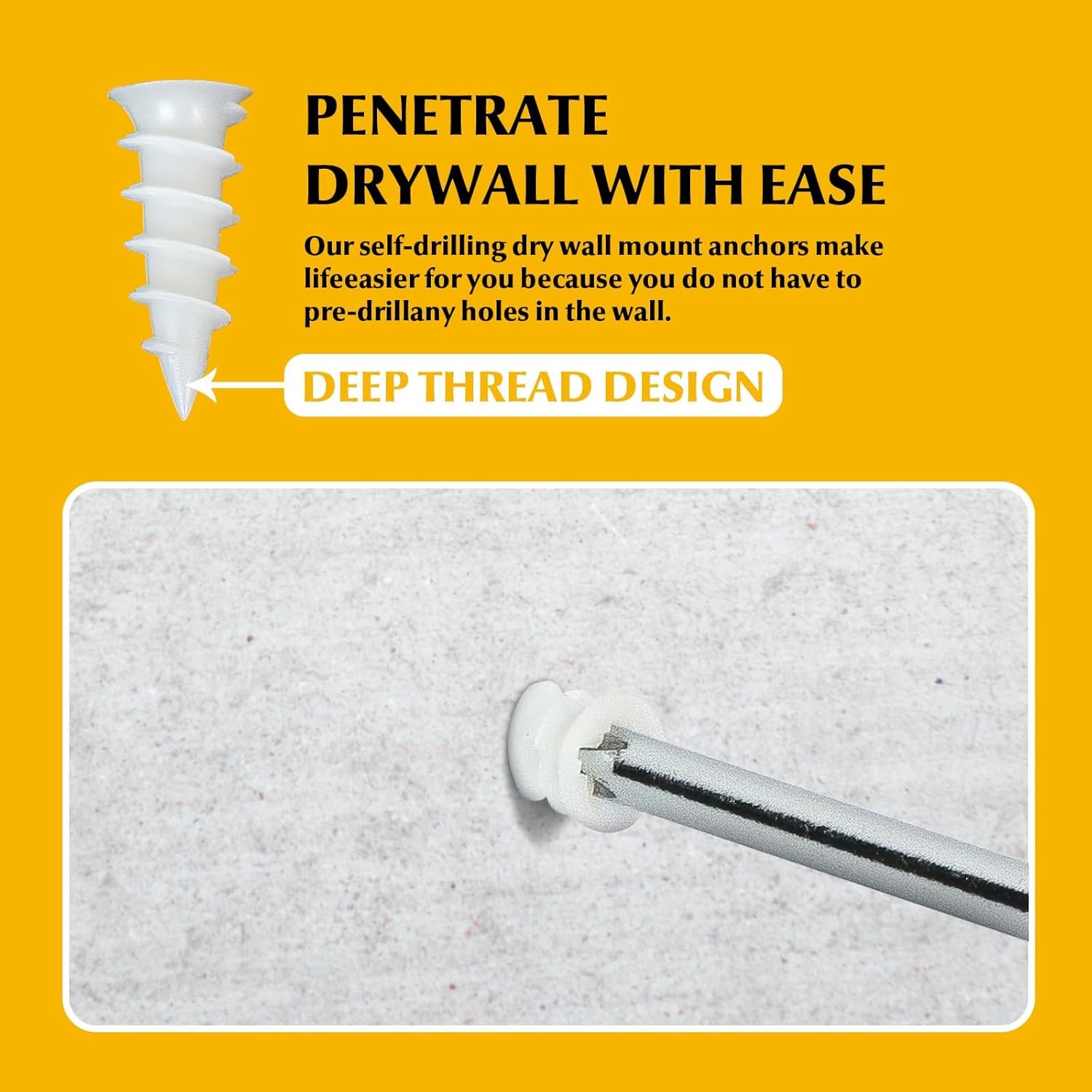 192Pcs Self Tapping Screws Drywall Anchors and Sheet Metal Screw Assortment,4 Si
