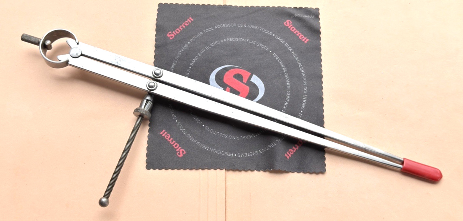 STARRETT No. 83B-12 Spring-Type Dividers W/Flat Legs; 12.0” Size & Capacity.USA