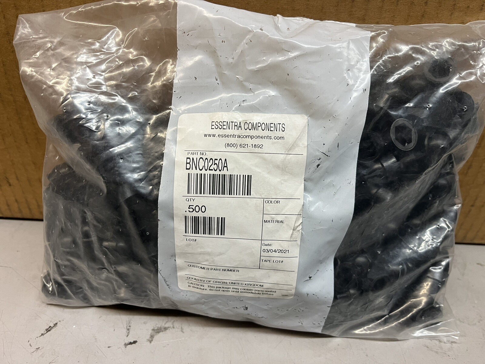 Bolt Protection Cap: 1/4 in Bolt and Nut Protection Black Plastic (Bag Of 500)