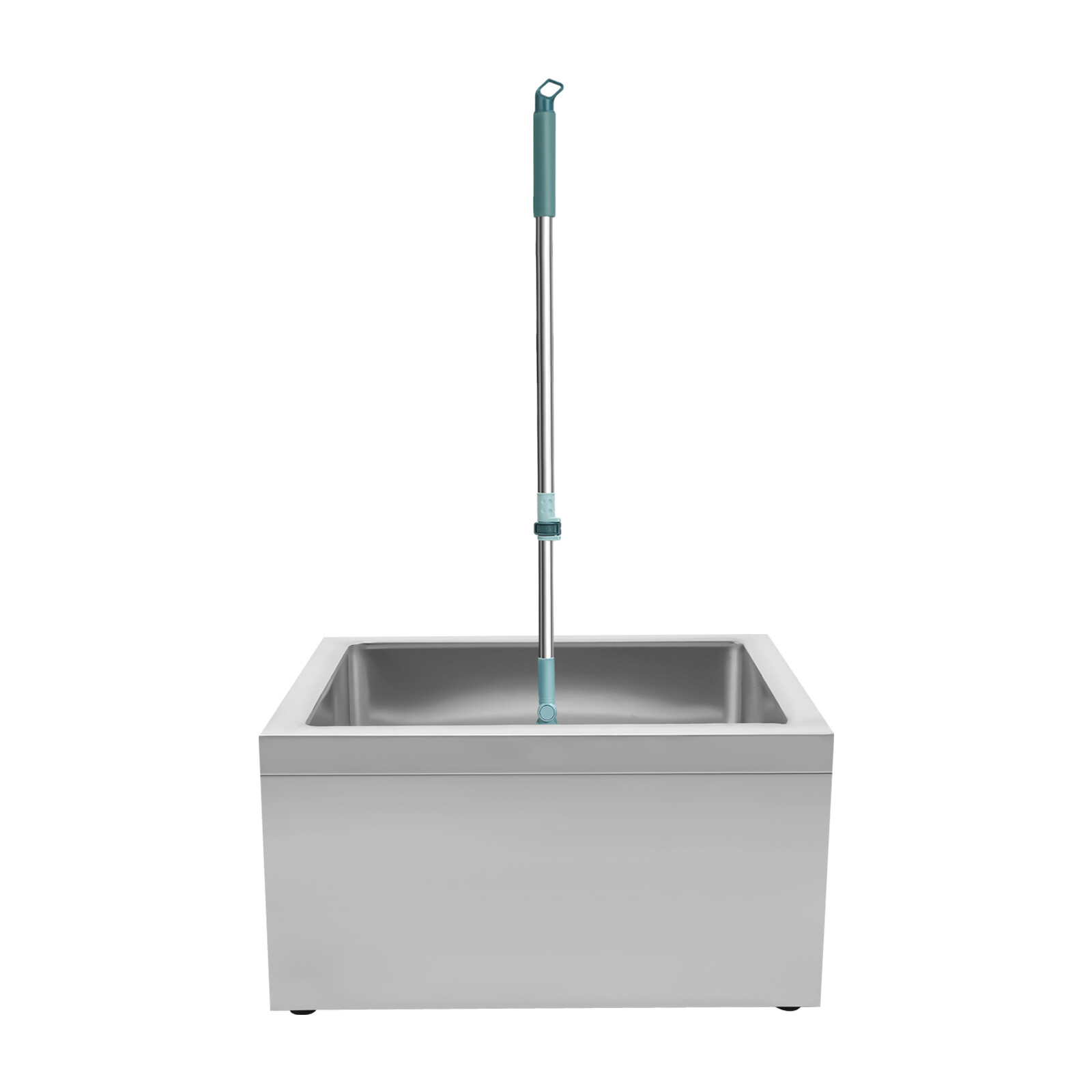 22″L x 19″W x 12″H Stainless Steel Mop Sink Utility Floor Mount Mop Basin Silver