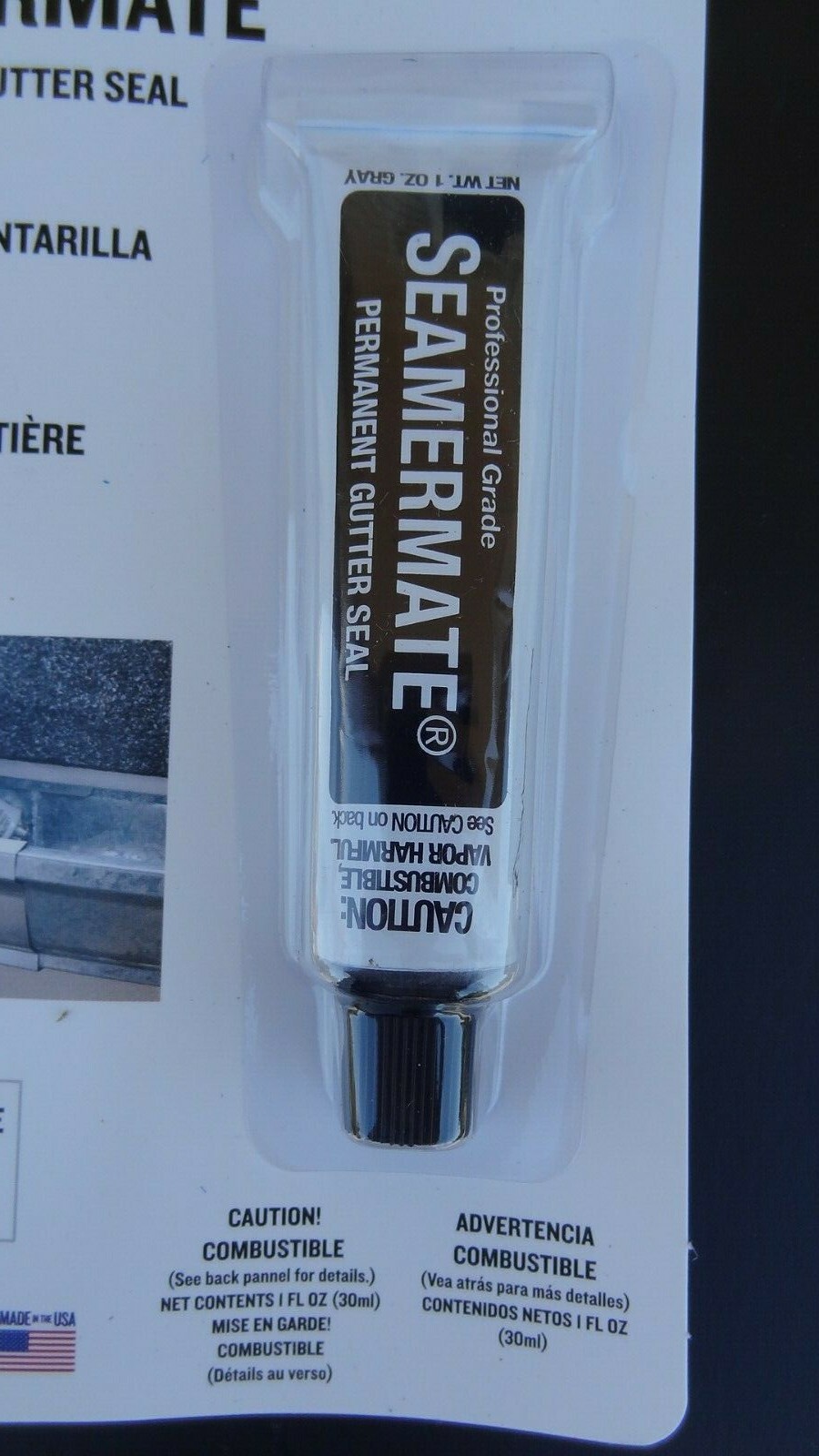 Amerimax SeamerMate Permanent Gutter Seal UV Resistant Paintable Gray 85127
