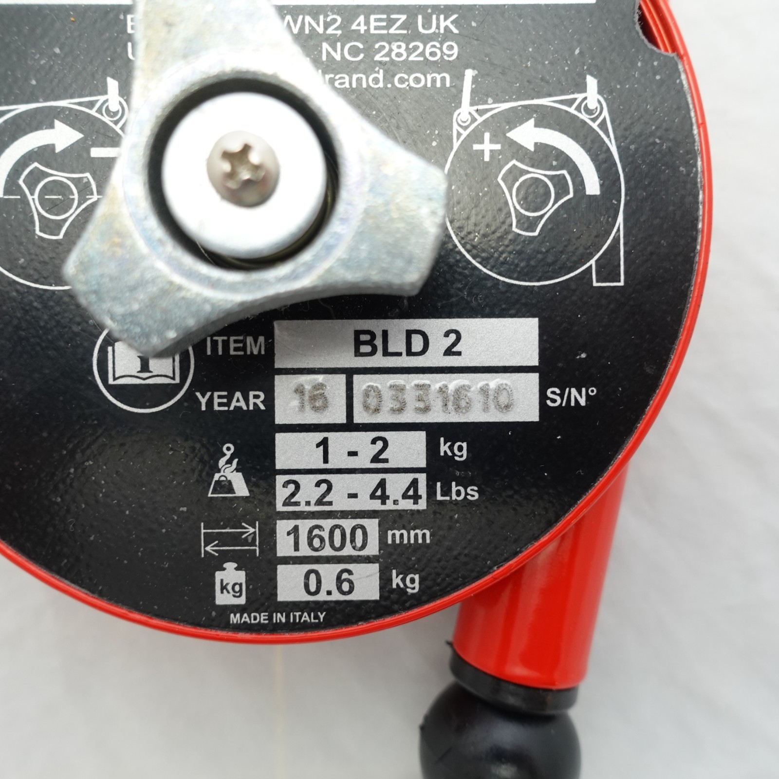 INGERSOLL RAND #BLD2 LIGHT DUTY TOOL BALANCER 2.2 – 4.4 MADE IN ITALY