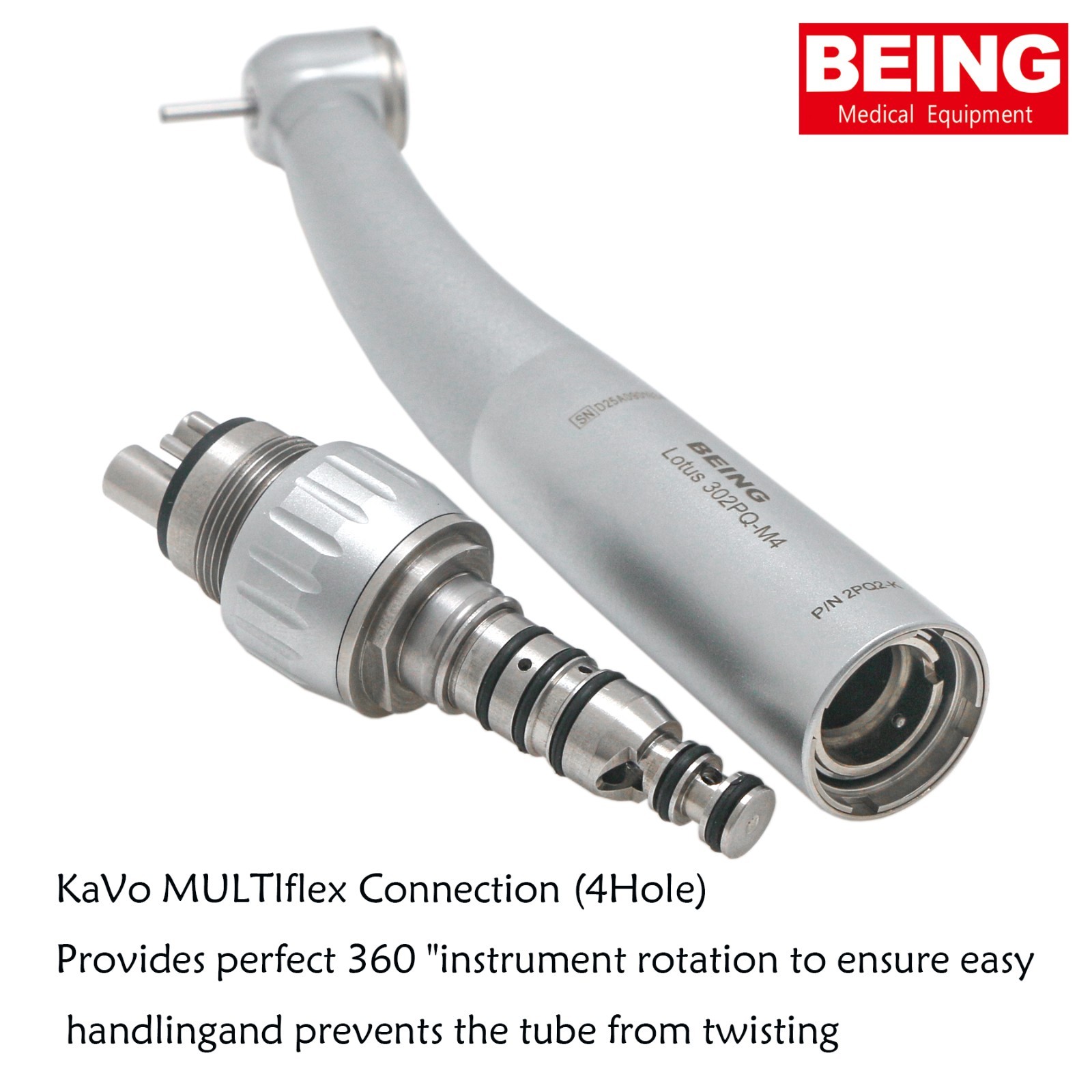 US BEING Dental High Speed Turbine Handpiece For KaVo MULTIflex Coupler 4 Hole
