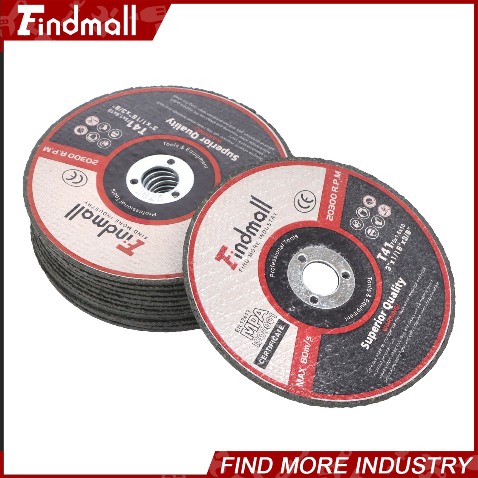 Findmall 25 Pack Cut Off Wheels 3″ x 1/32″ x 3/8″ Cutting Discs for Die Grinder