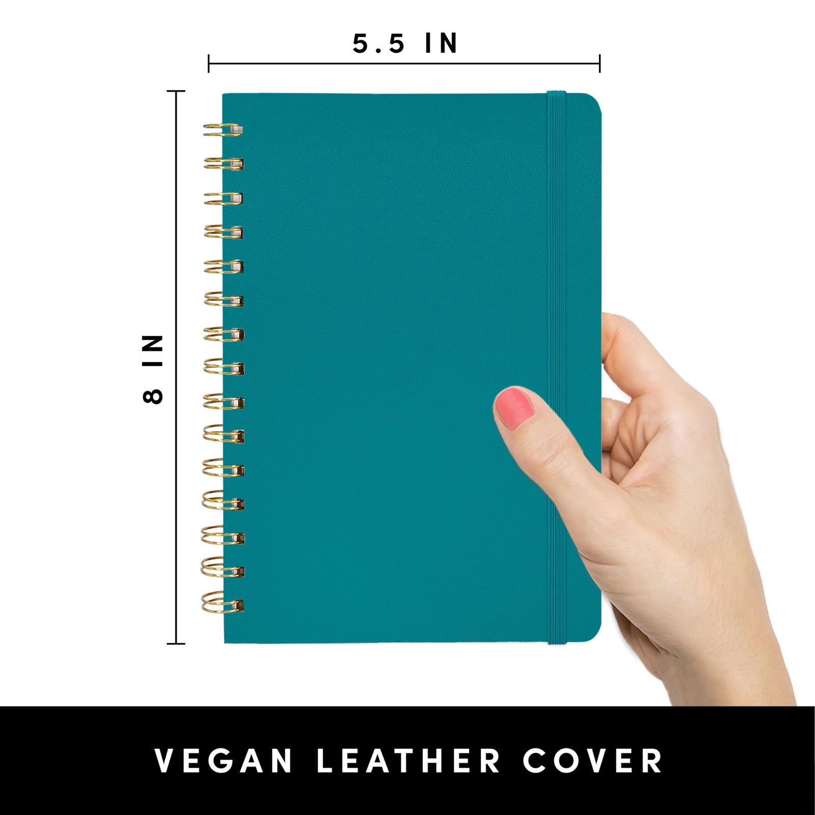 PAPERAGE Graph Paper Spiral Notebook & Journal, Pack of 1, Turquoise