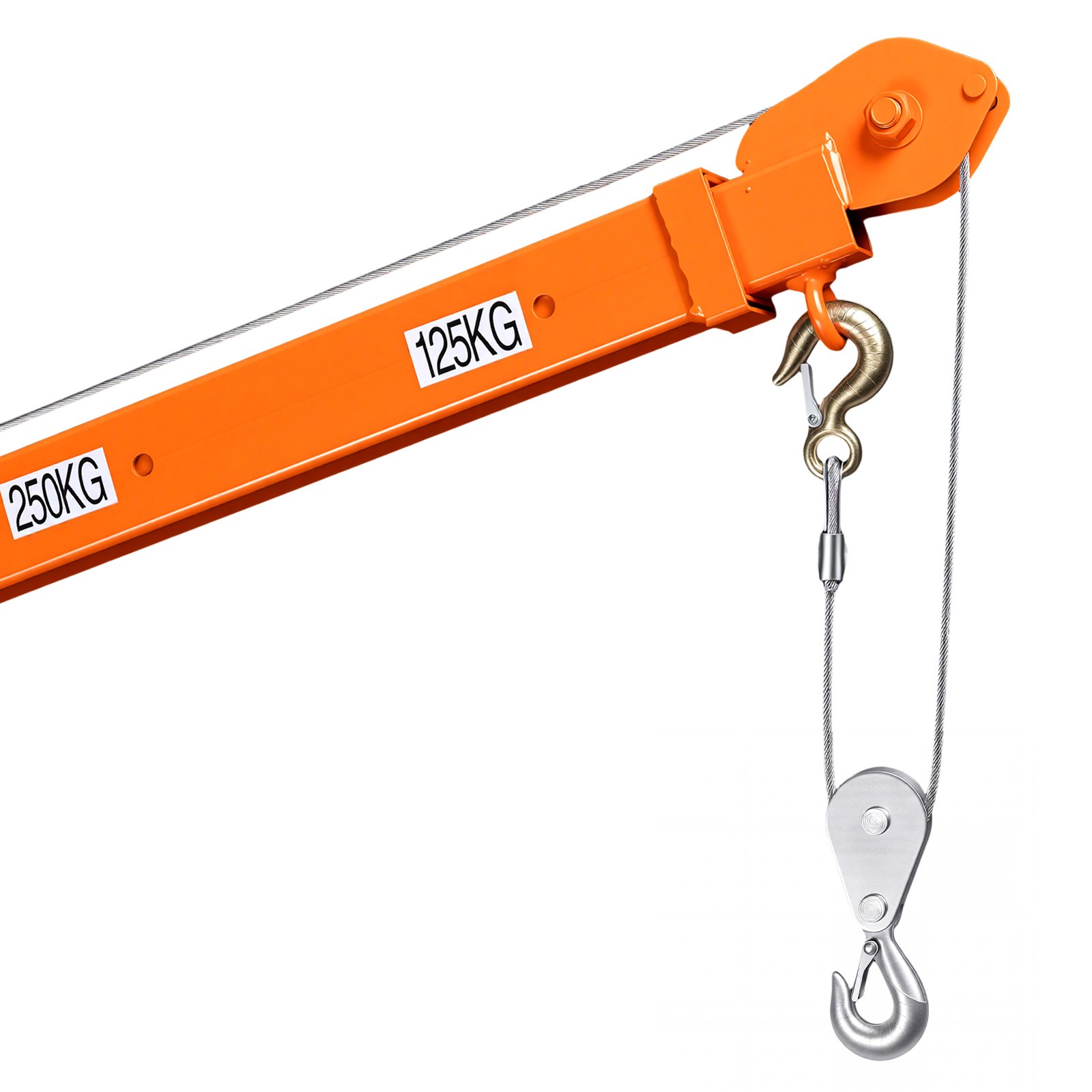 VEVOR Electric Pickup Truck Crane 1100 lbs Winch Steel Foldable Lumber Lifting
