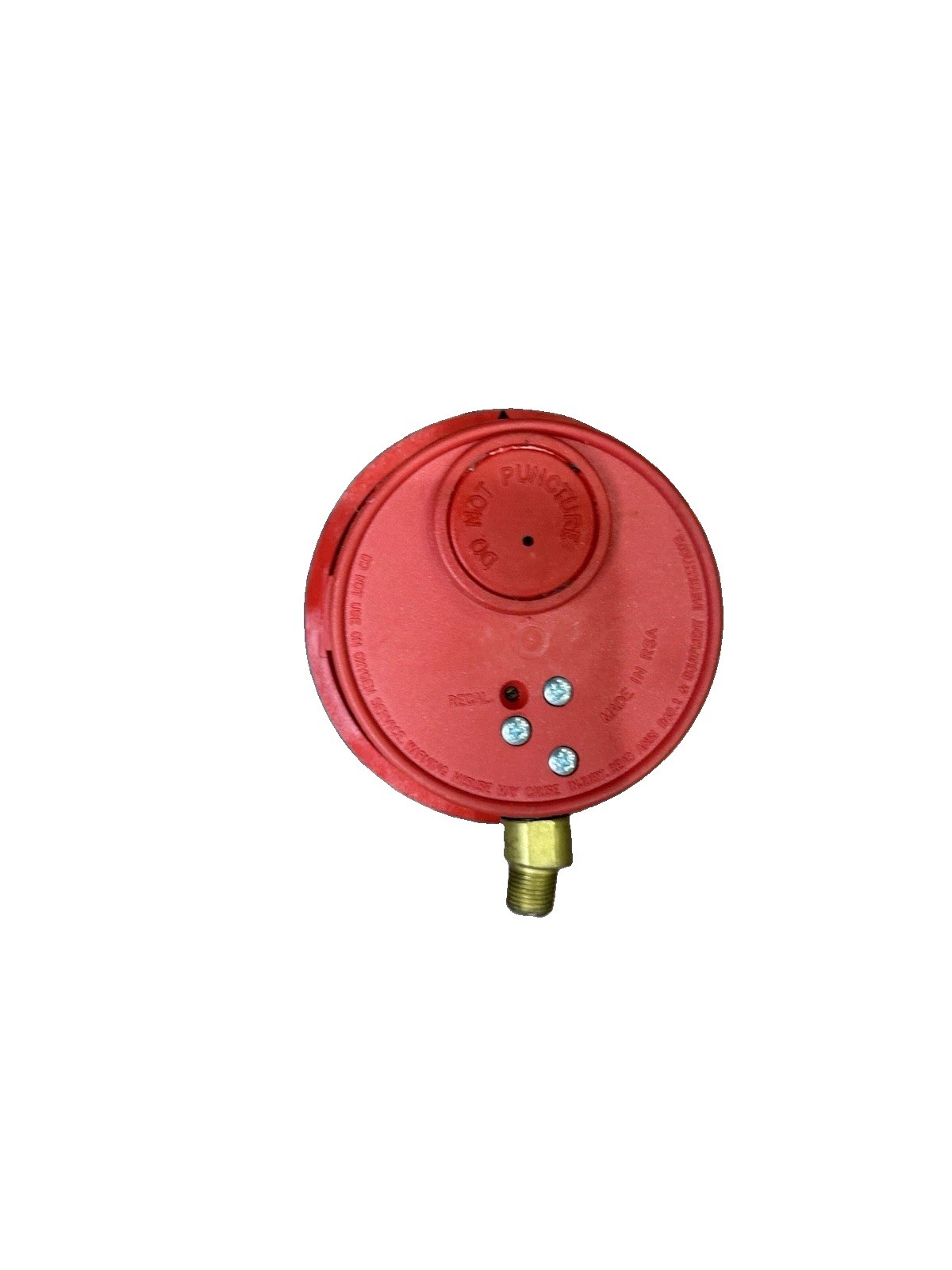 Yellow Jacket 49014 Air Pressure Gauge 500 psi 3 in Face 1/8 in Side/Bottom
