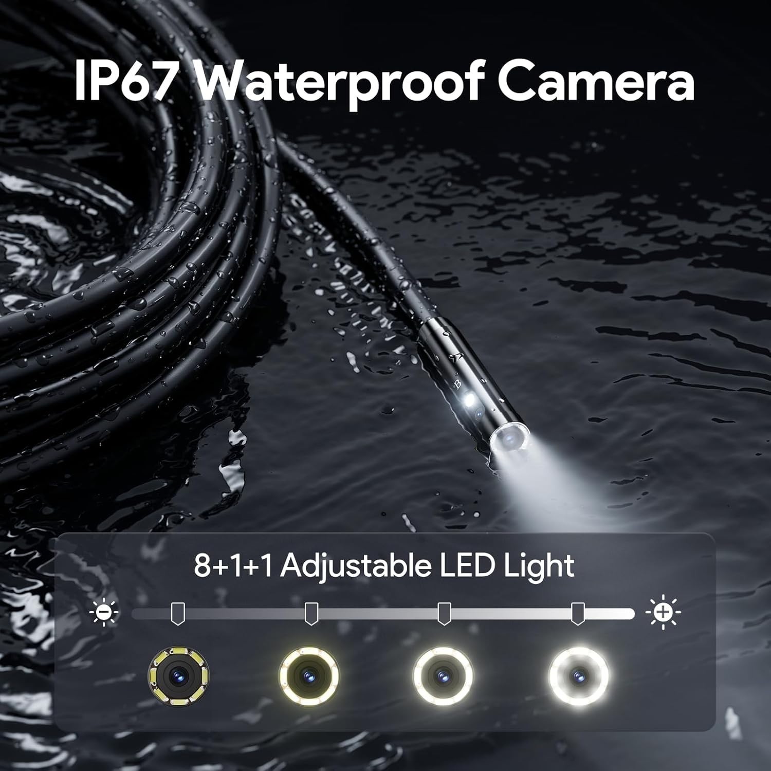 DEPSTECH DS620 Triple Lens 16.5FT Industrial Inspection Endoscope Camera Tool