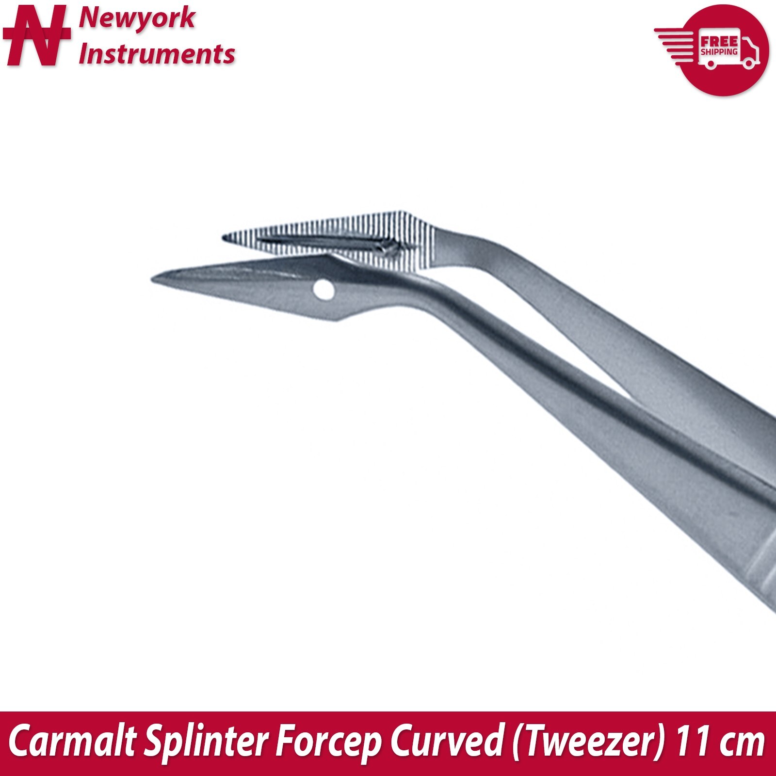 Carmalt Splinter Forceps Tweezers Str & Cur & Lancet For Splinter Removal Kit X3