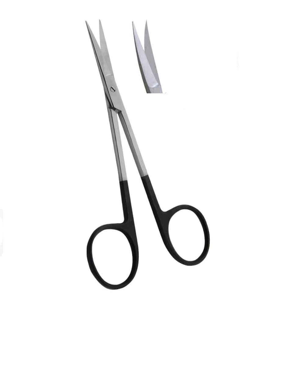 3 IRIS Scissors, 4.1/2″, Curved, Supercut Blades, Sharp Points, 1 Serrated Blade