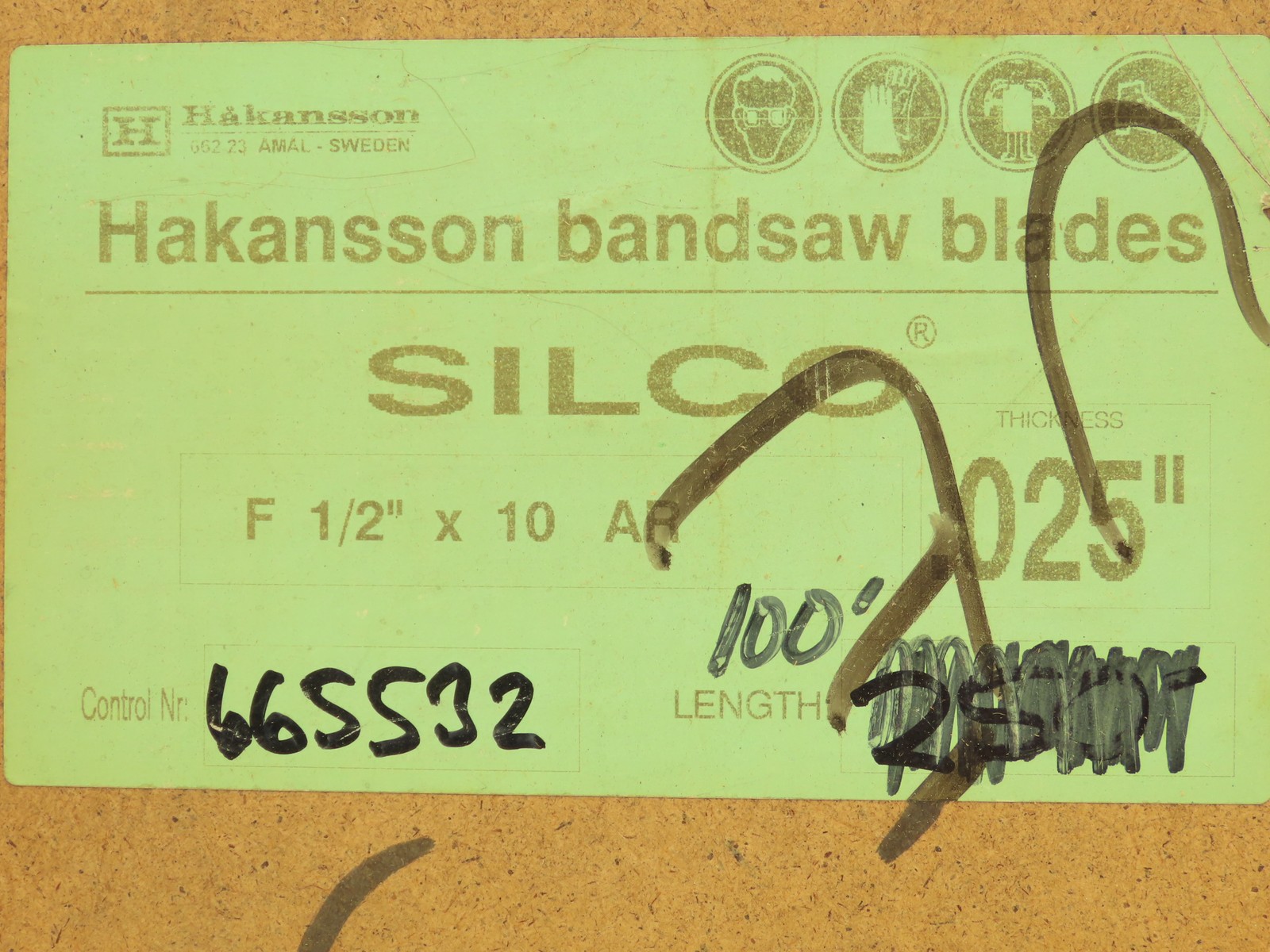 Hakansson Silco F1/2″ x 10 AR Band Saw Blades 1/2″ x .025″ x 150′ Ft 10 TPI