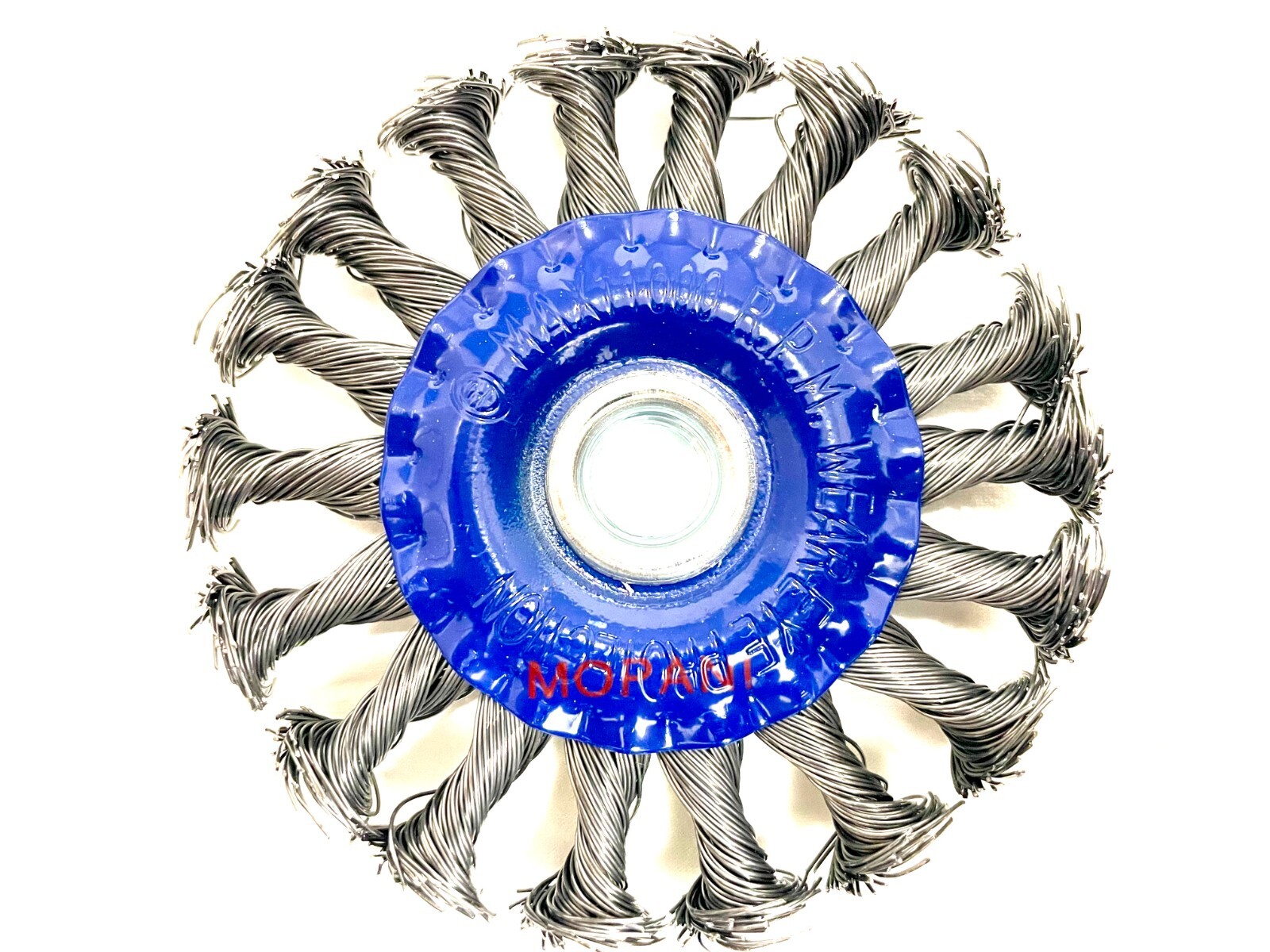 24Pcs Wheel Wire Brush 4-Inch (4″ Twisted/Knotted) 5/8″-11 UNC Angle Grinder