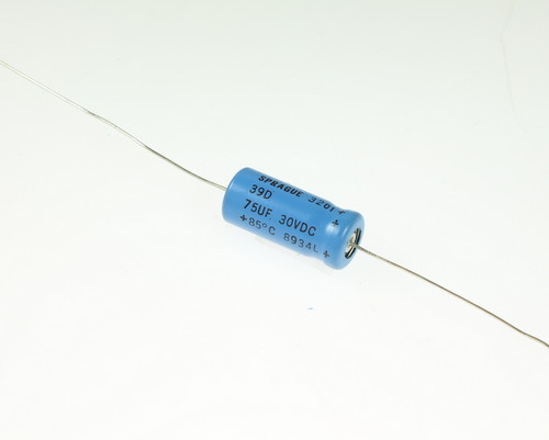 4x 75uF 30V Axial Electrolytic Aluminum Capacitor 75mfd 30VDC 30 Volts 85C