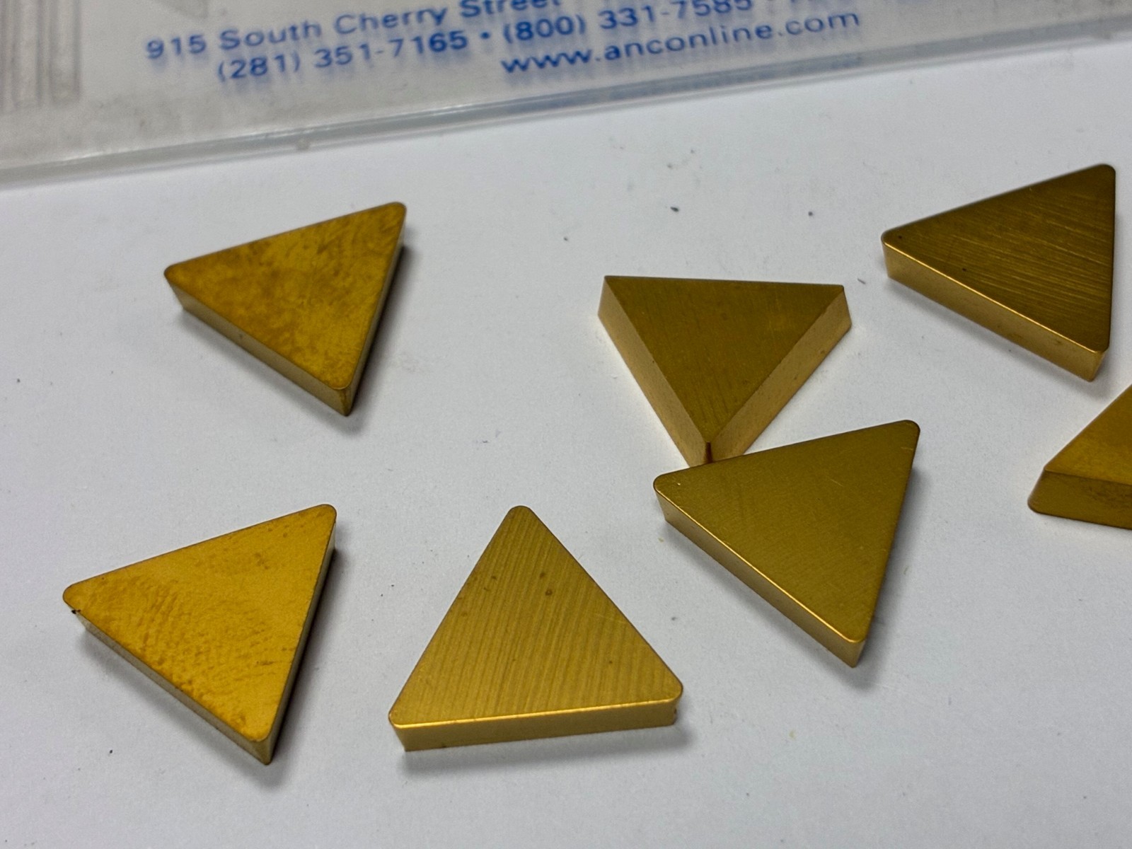 Lot of 8, American National, TPU322A Grade TNT, Carbide Turning Inserts, TiN